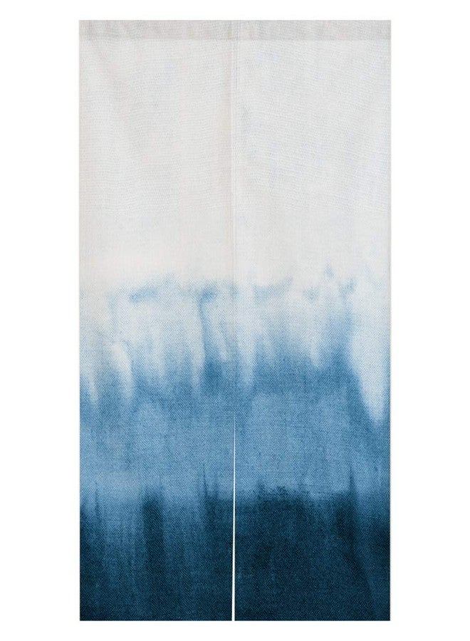 RLoncomix Japanese Indigo Noren Doorway Curtain Tapestry Shibori Tie Dye Pattern Door Curtain Rustic Boho Ethnic Room Divider Home Decoration, 29 x 59 inches - Image 1